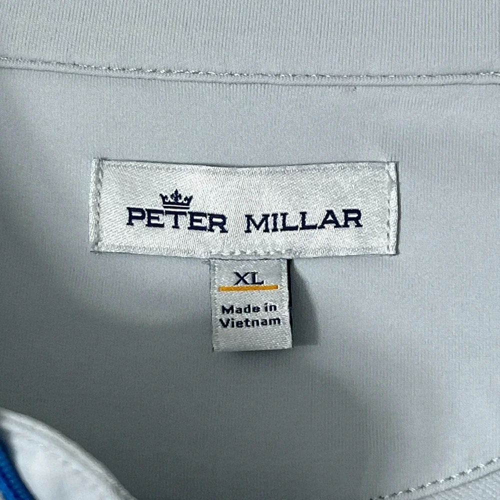 Peter Millar 1/4 Zip Pullover Men XL Gray Blue Ombre Performance Golf